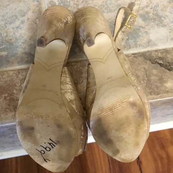 Enzo Angliolini Peep Toe Platforms 7.5 - Picture 7 of 8